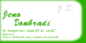 jeno dombradi business card